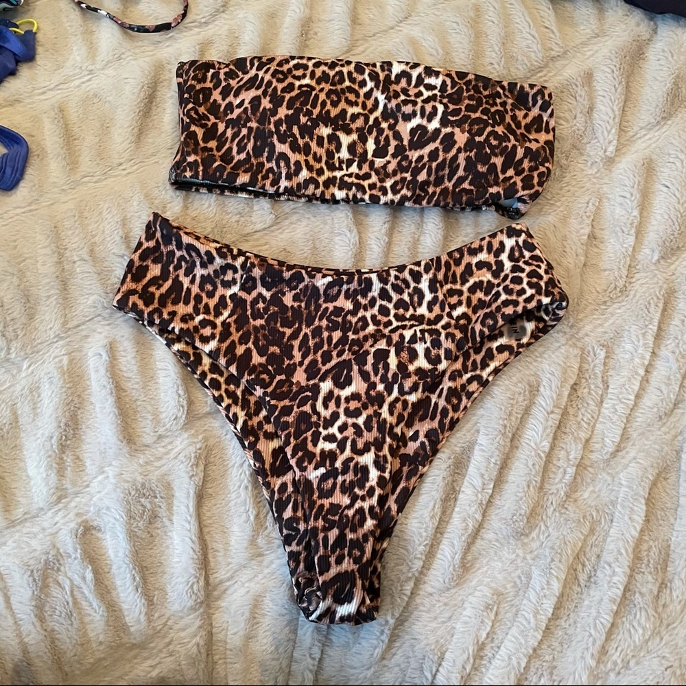 Cheetah print bikini set